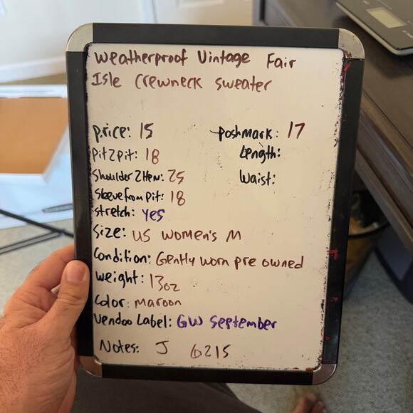 Weatherproof Vintage Fair Isle Crewneck Sweater US Women's M - Picture 8 of 8